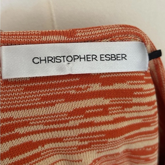 Christopher Esber Deconstructed Orange Knit (No Tie) Crop Top Small - Picture 9 of 13